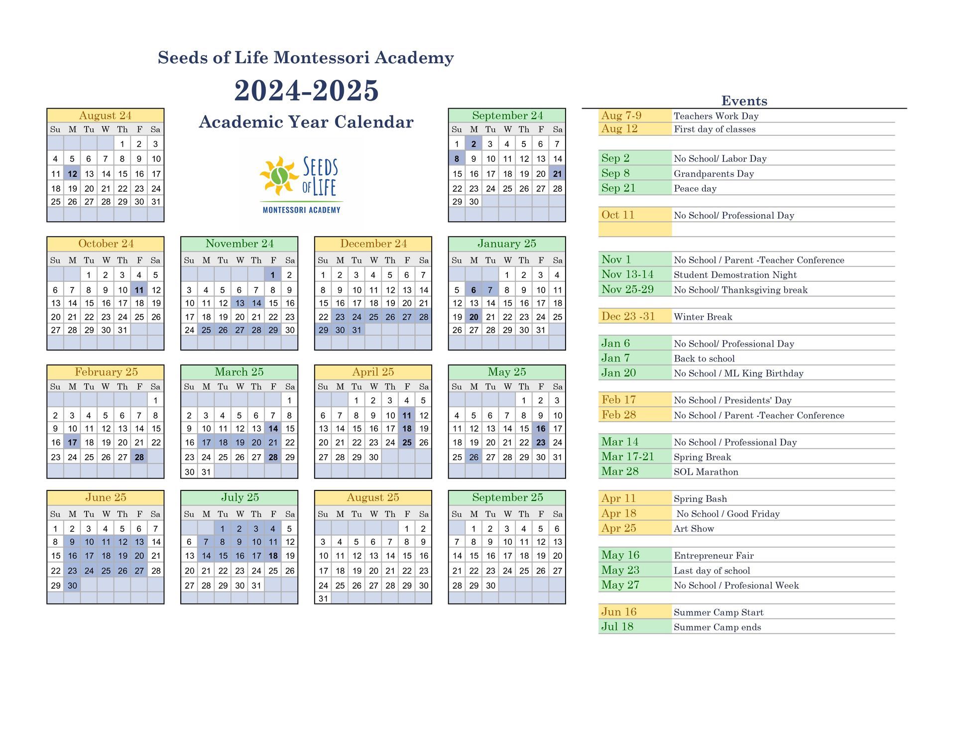 School Calendar