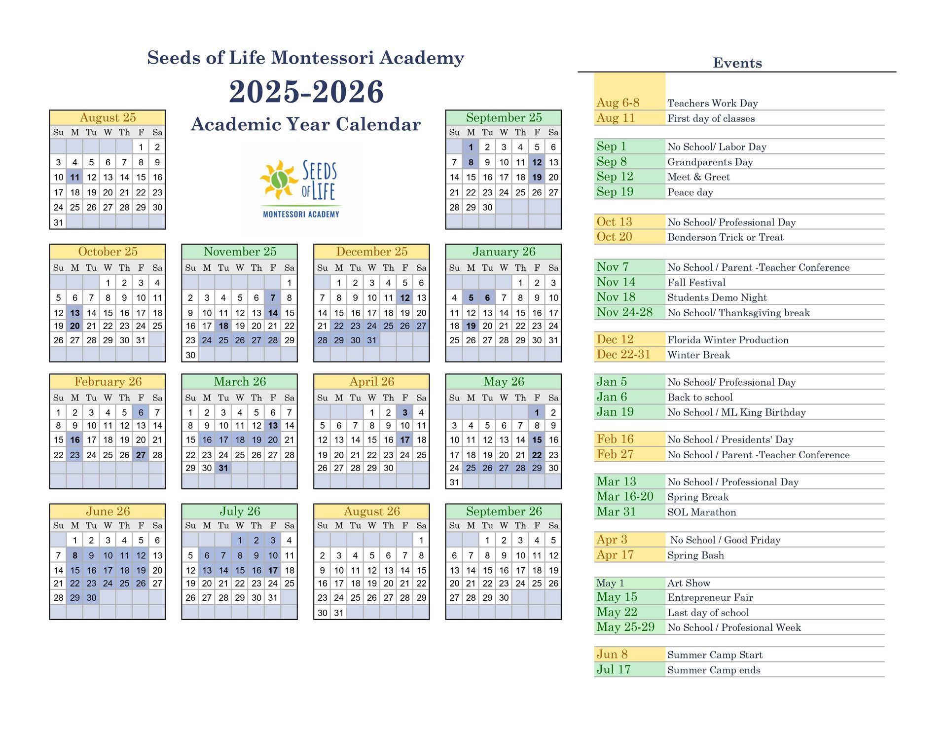 School Calendar