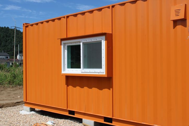 Orange Shipping Container Office 