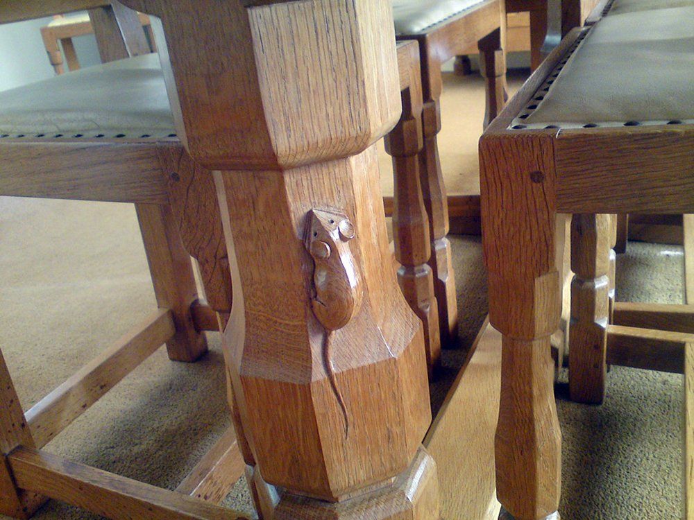 Robert Thompson hand carved mouse,  carved to every piece of mouse man  furniture. Hand polished and waxed