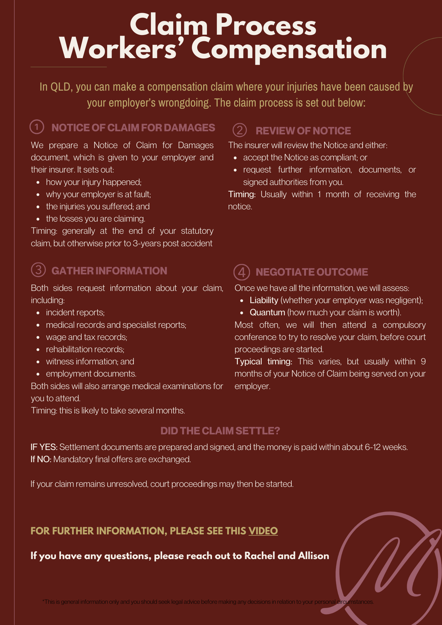 steps in workcover claim