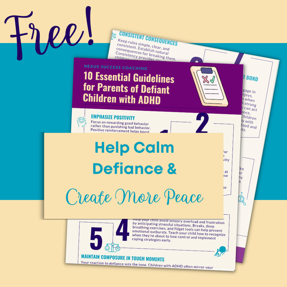 A free guide for parents of defiant children with adhd