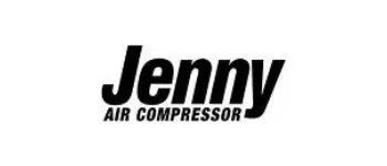 The logo for jenny air compressor is black and white.