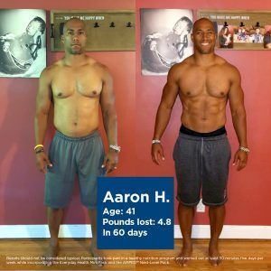 Aaron h. age 41 pounds lost 4.8 in 60 days