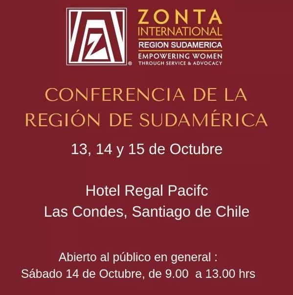 Zonta Distrito 19 - Confrenecia Zonta Sudamérica 231013