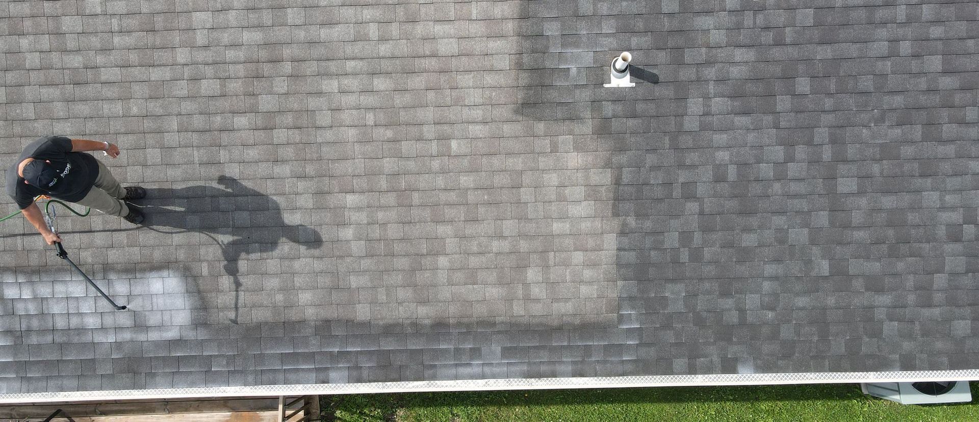 Fresh Roof being applied to a 10 year old roof. 