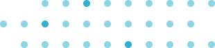 A row of blue dots on a white background.