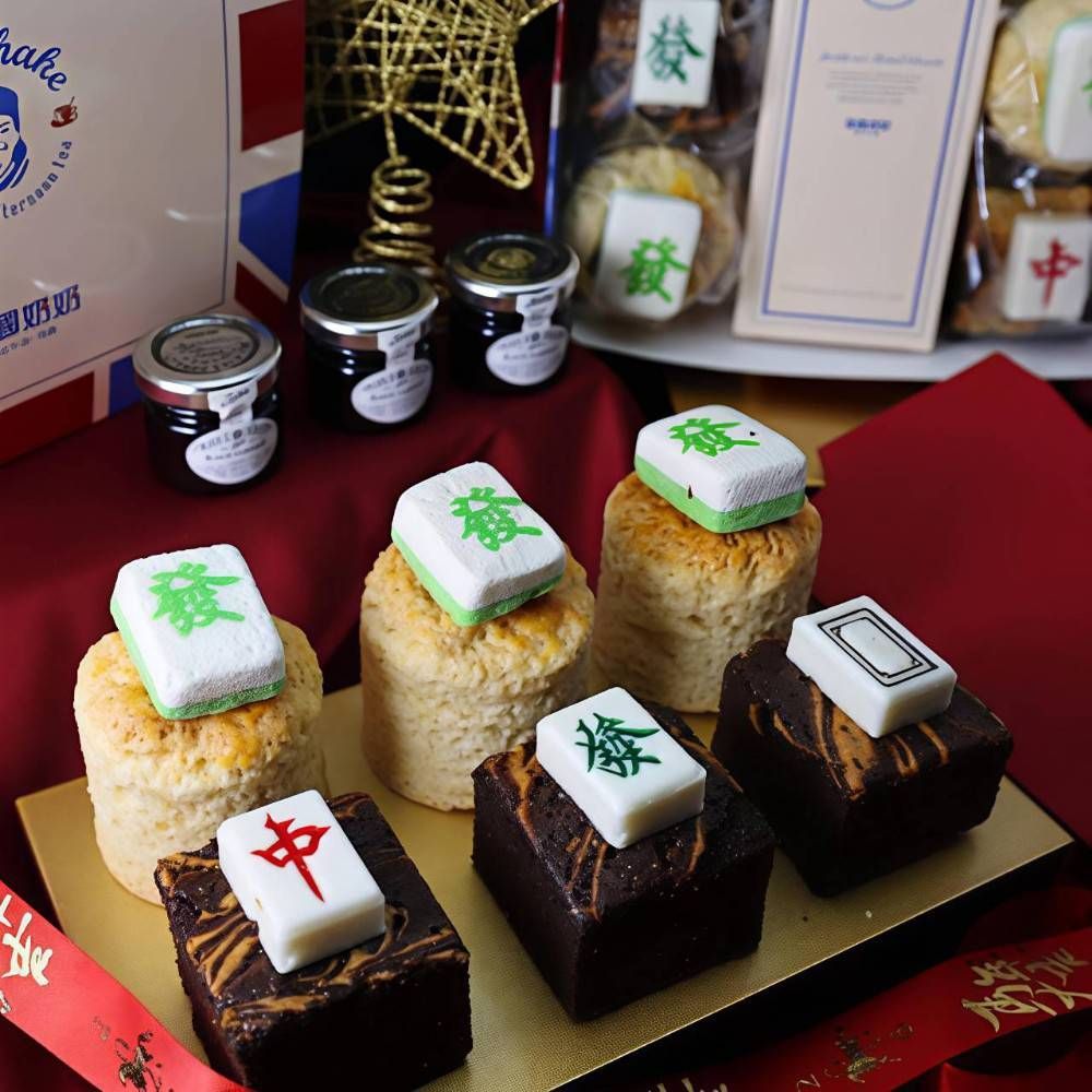 英國奶奶馬上發財司康布朗尼禮盒(6入含三個果醬)