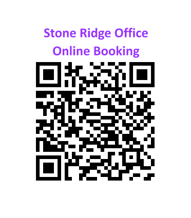 QR code for Stone Ridge Office online booking.
