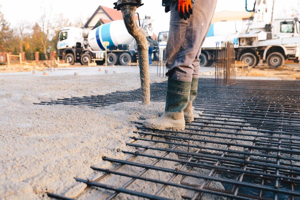 Concrete Pouring During Commercial Concreting Floors — Maitland Concreting Specialists In Maitland New South Wales
