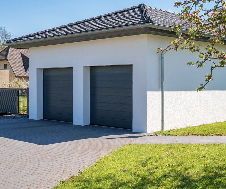 Double Garage With Driveway — Maitland Concreting Specialists In Singleton NSW