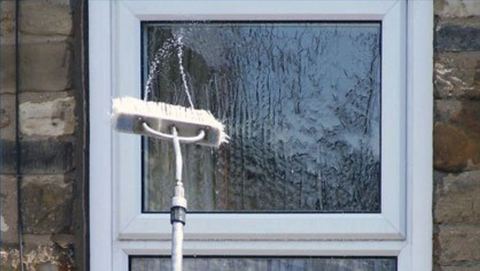 Window cleaning broom