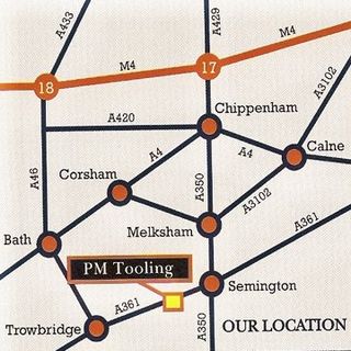 Precision Mould Tools - Trowbridge - P M Tooling - map contact us