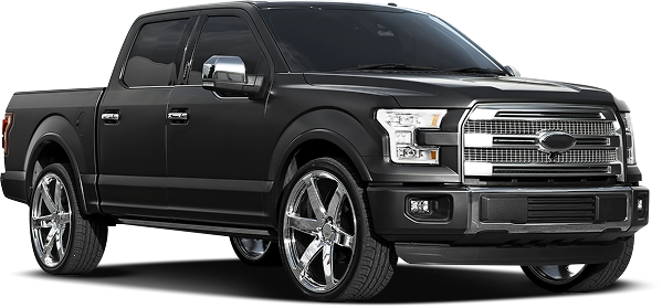 Black pickup truck on a white background, shown in side view. | Universal Auto Repair