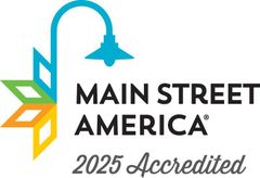 A logo for main street america 2023 accredited