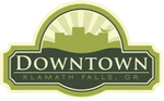 A logo for downtown klamath falls , or