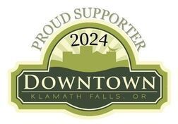 A proud supporter logo for downtown klamath falls or