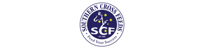 Southern Cross Feeds SCF logo with stars and horse graphic, tagline Feed Your Success.
