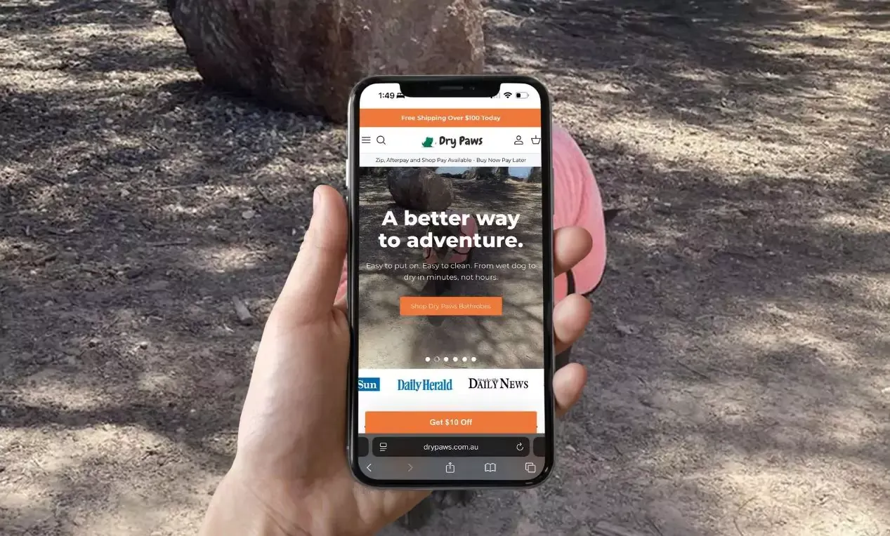 drypaws.com.au website 