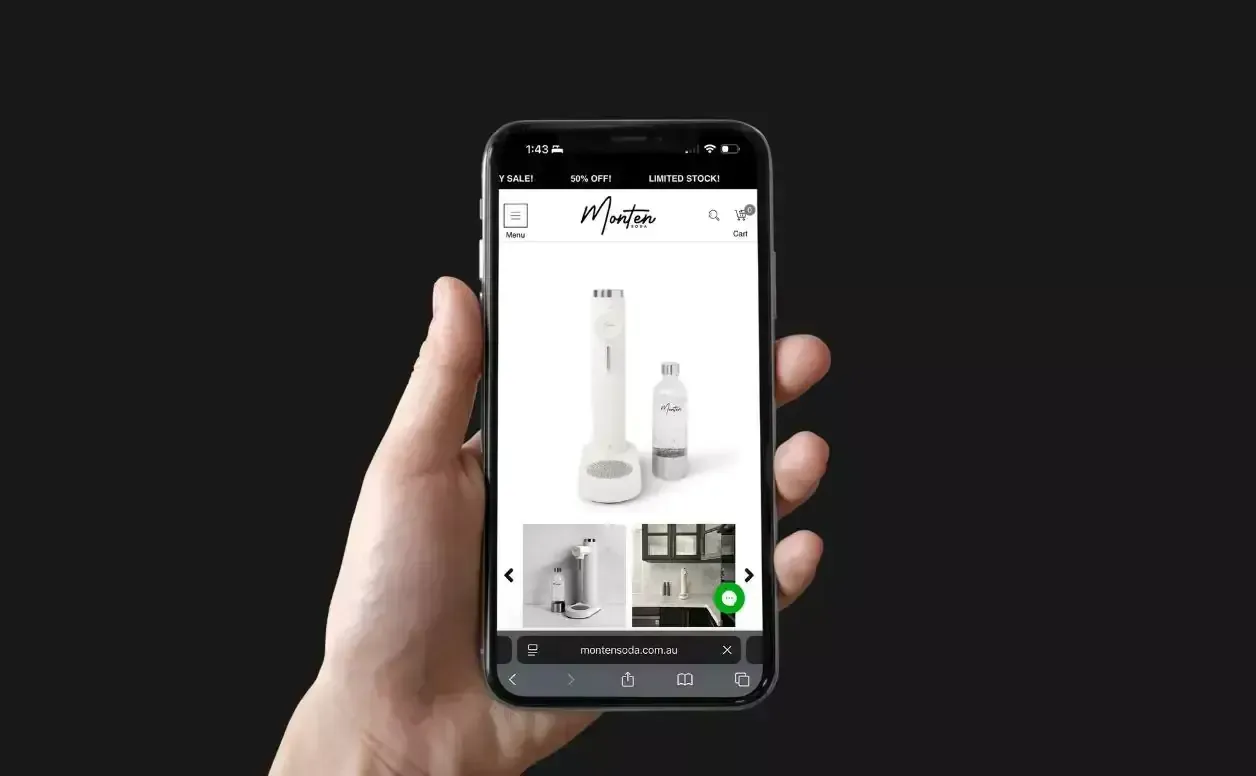 Montensoda.com.au website
