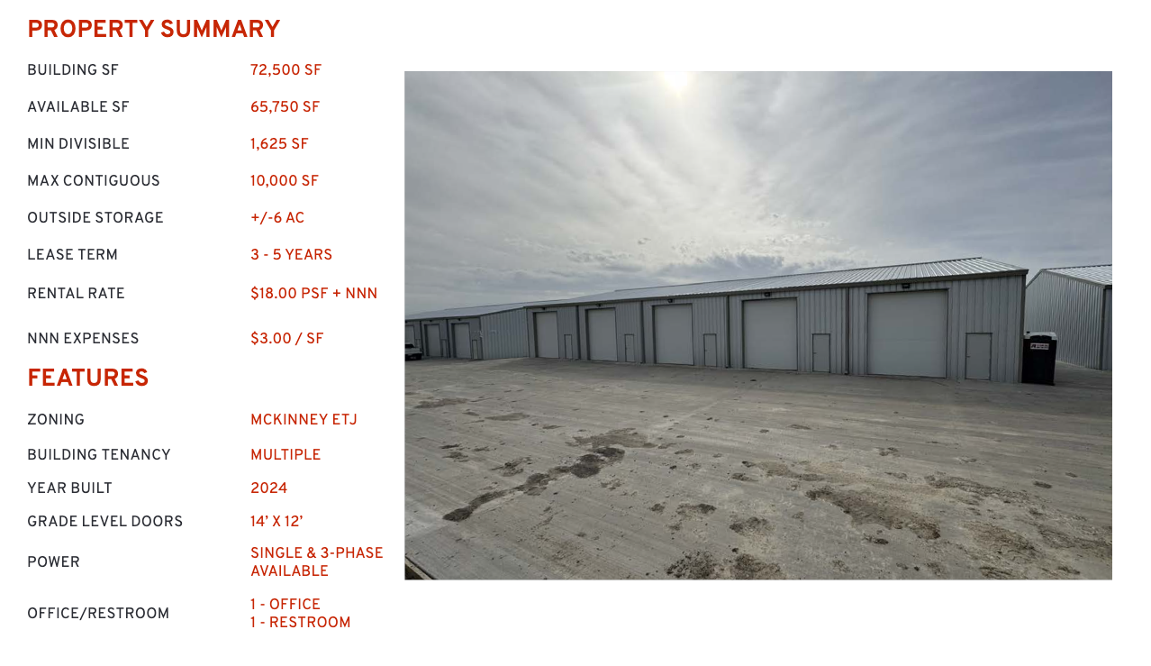 A property summary with a picture of BT Garages