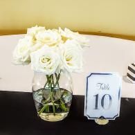 wedding recetion centerpiece white roses