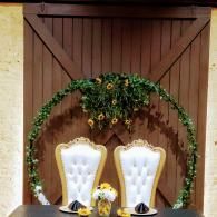 wedding door with florals