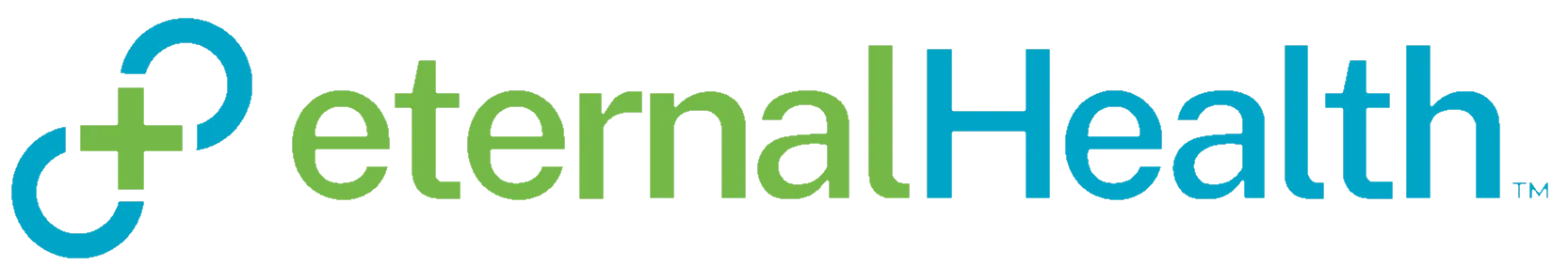 Eternal Health logo with a teal and green symbol and text.