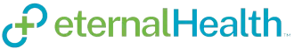 Eternal Health logo with a teal and green symbol and text.
