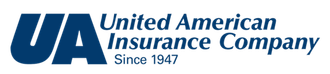 Logo of United American Insurance Company, blue 