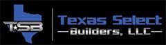 Logo for Texas Select Builders, LLC: a blue Texas outline,