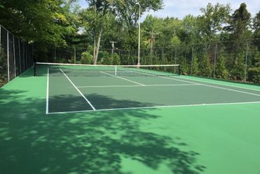 Newly Constructed Tennis Court | Tennis Court Post- Tension | R.S. Site & Sports