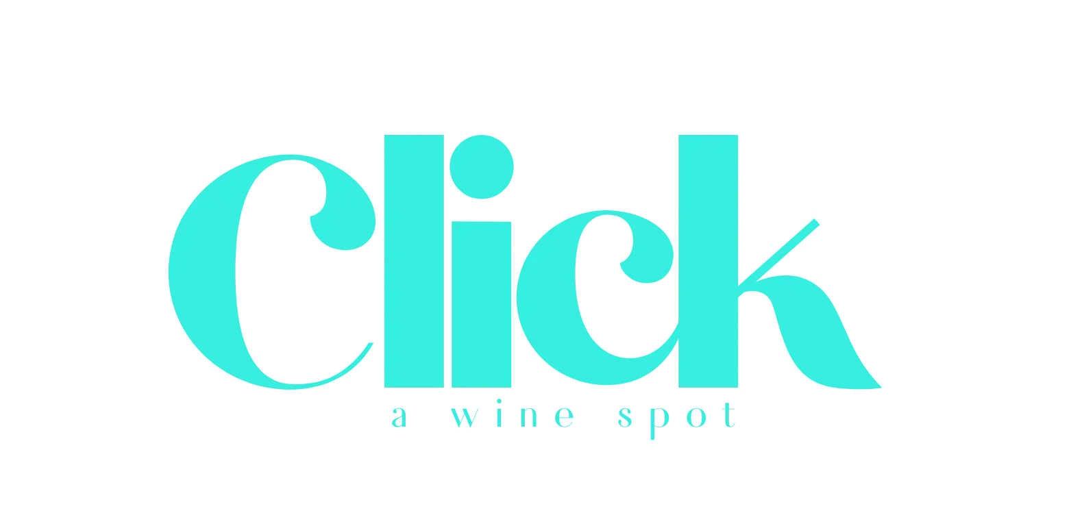 Teal "Click" logo with "a wine spot" text on a white background.