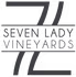 Logo for Seven Lady Vineyards. Gray stylized "7" with horizontal lines, text "SEVEN LADY VINEYARDS."