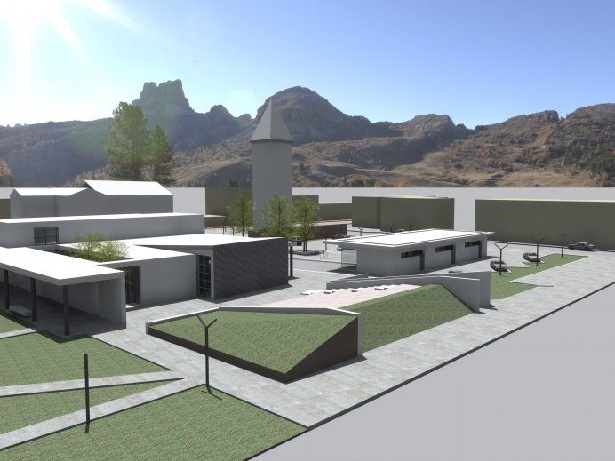 Progettazione complesso strutture, veduta panoramica