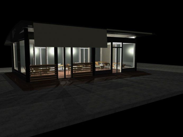 Progettazione edificio con luci