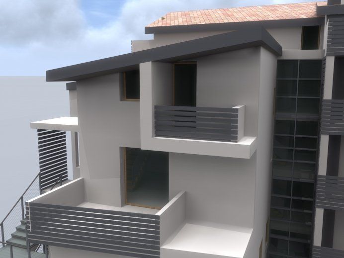 Struttura con due balconi in costruzione