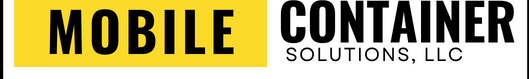 Logo for Mobile Container Solutions, LLC featuring the word MOBILE in black on a yellow background next to black text.