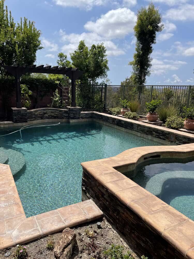 modern pool after cleaning