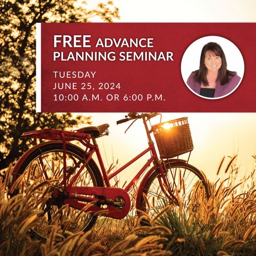 an advertisement for a free advance planning seminar