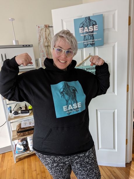 Front of Ease Manual Therapy Hoodies Now Available
