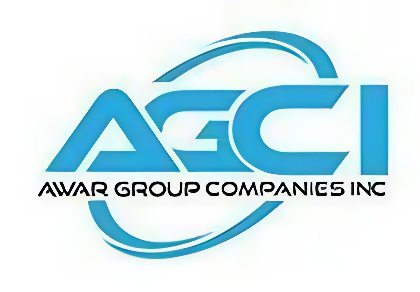Logo for AWAR Group Companies Inc. features blue "AGCI" letters with blue curved lines on a white background.