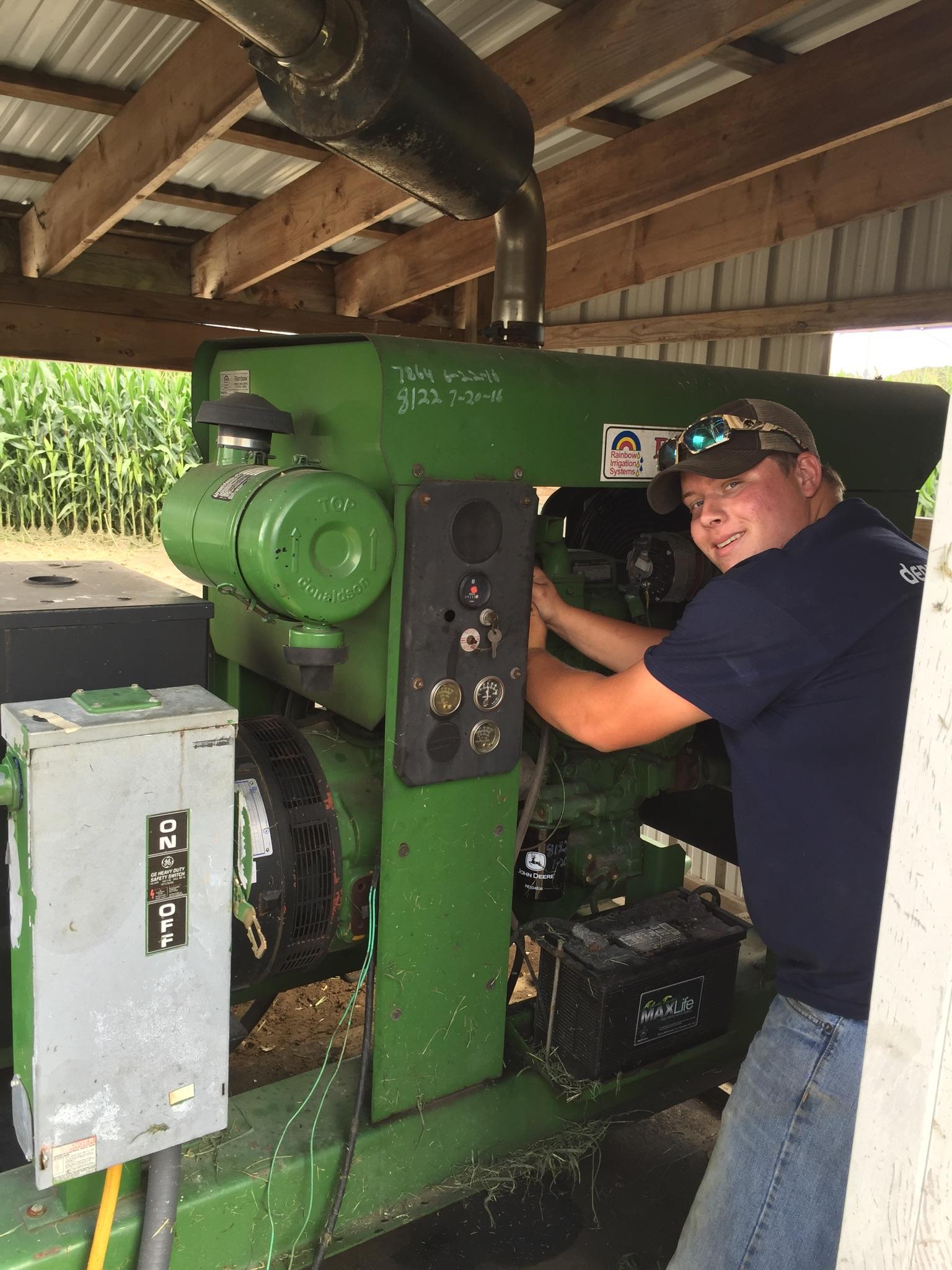 Rhodesdale — Man Working on Generator in Rhodesdale, MD