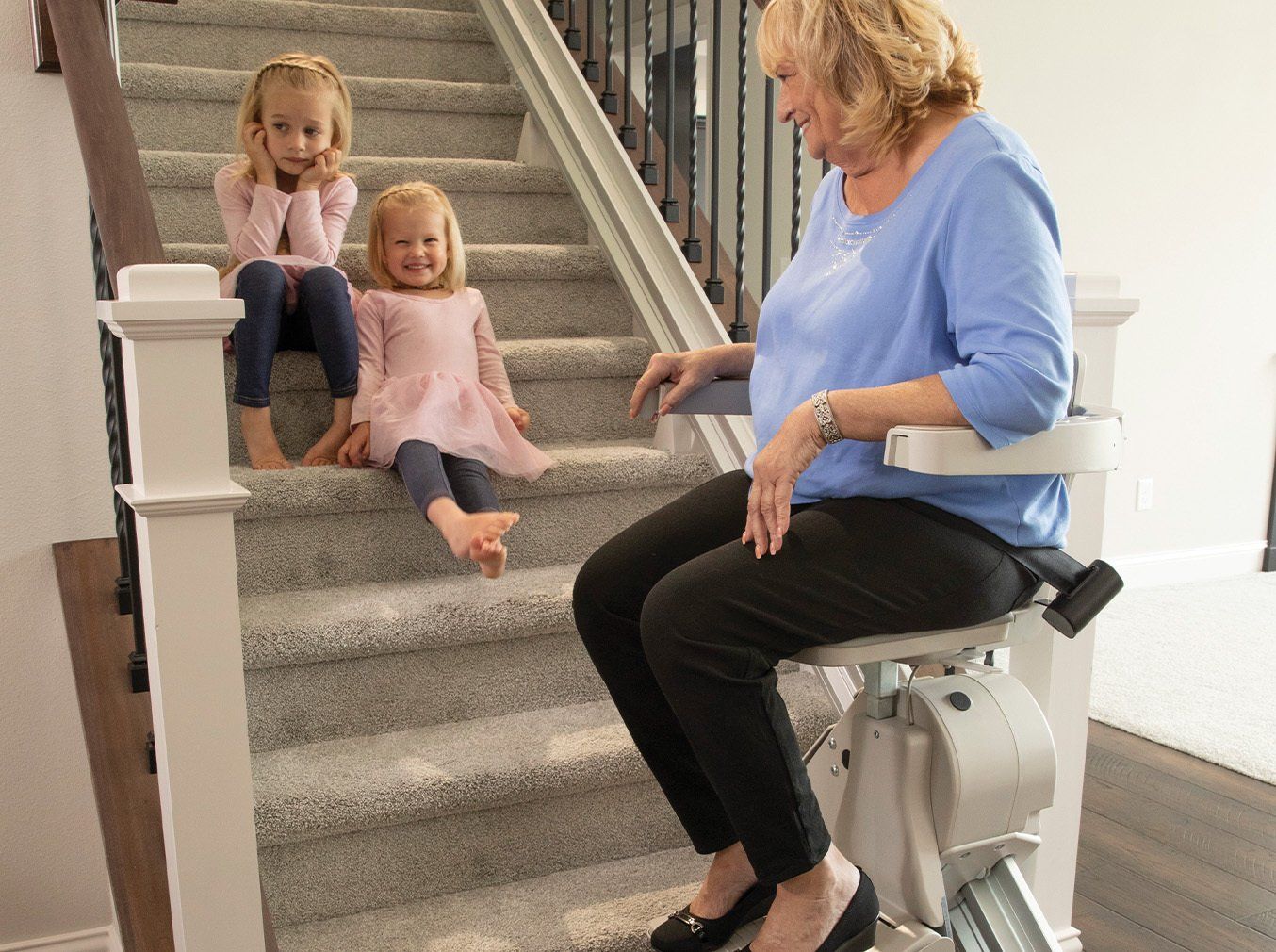 Two Kids on a Stair — Bend, OR — Advanced Mobility of Bend