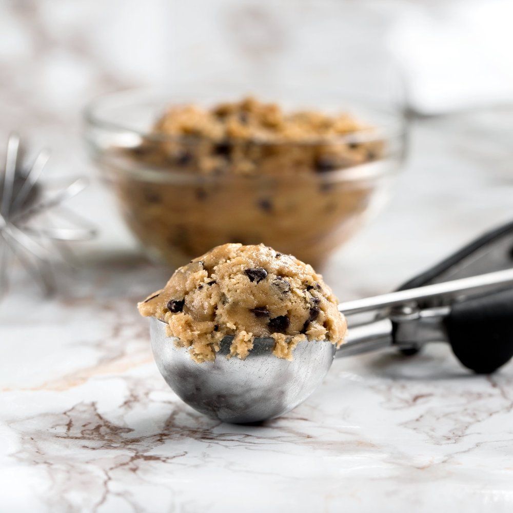 Chocolate Chip Cookie Dough on a plate