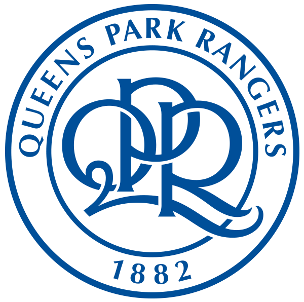 Queens Park Rangers football club logo, blue and white circular crest with “1882” text