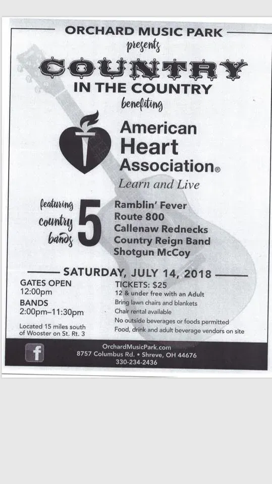 An advertisement for an event called country in the country