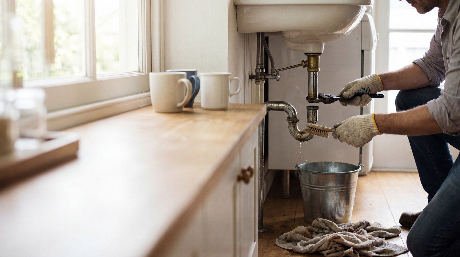A wooden fence is sitting on top of a lush green field.
