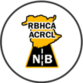 The logo for rbhca acrcl is a yellow and black logo with a keyhole in the middle.