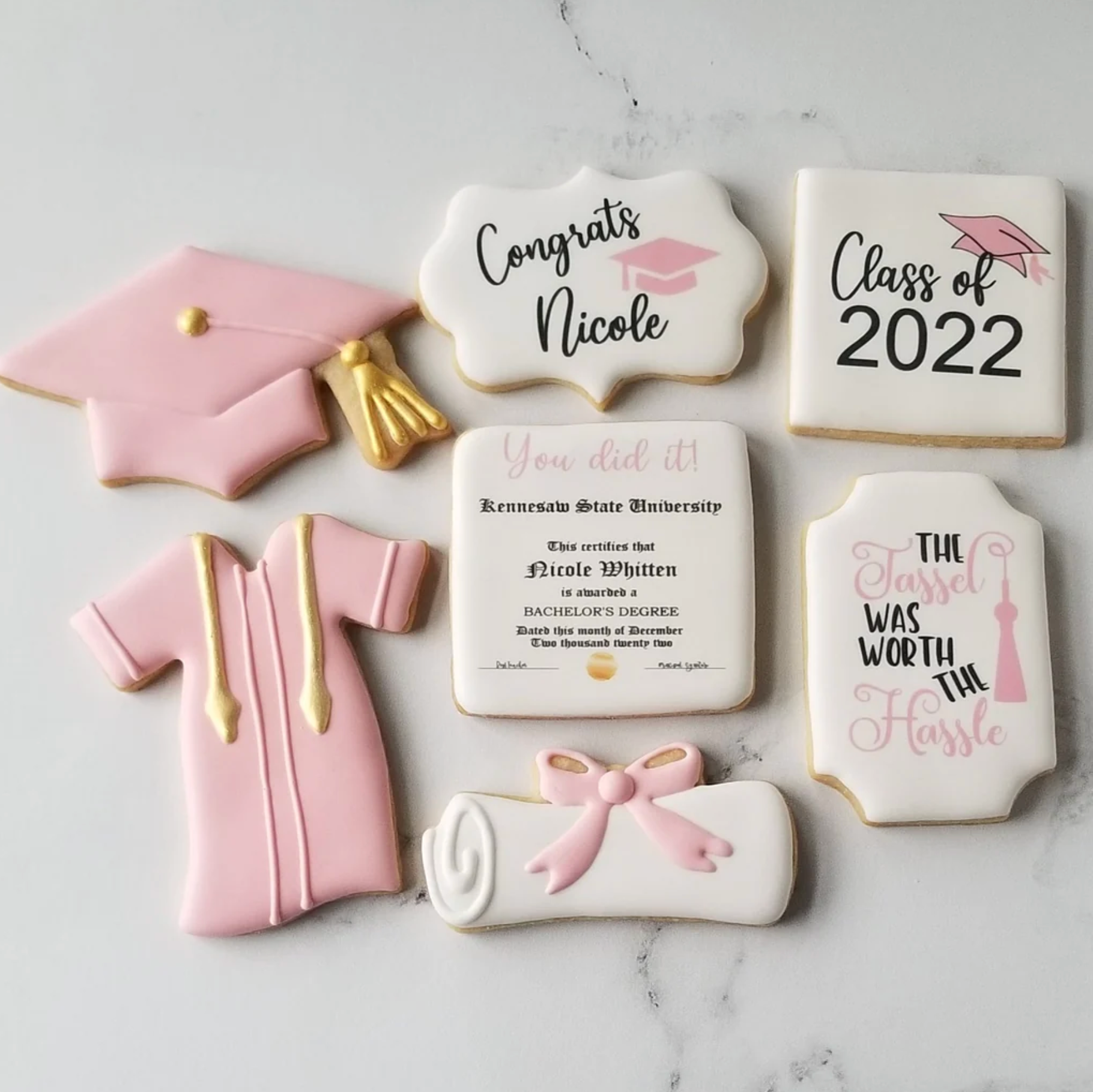 graduation cap cookie